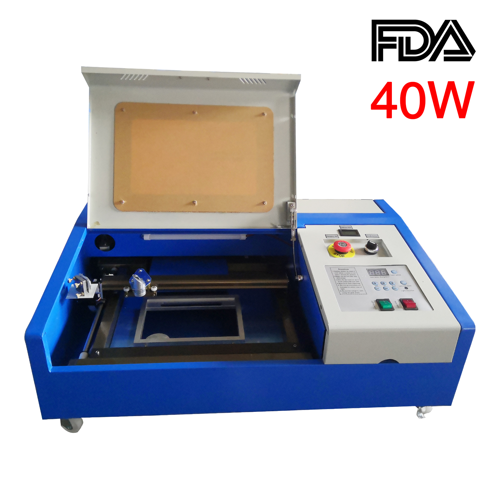 KH 12 and 8 inches 40W CO2 Laser Engraver and Cutter Worktable FDA 